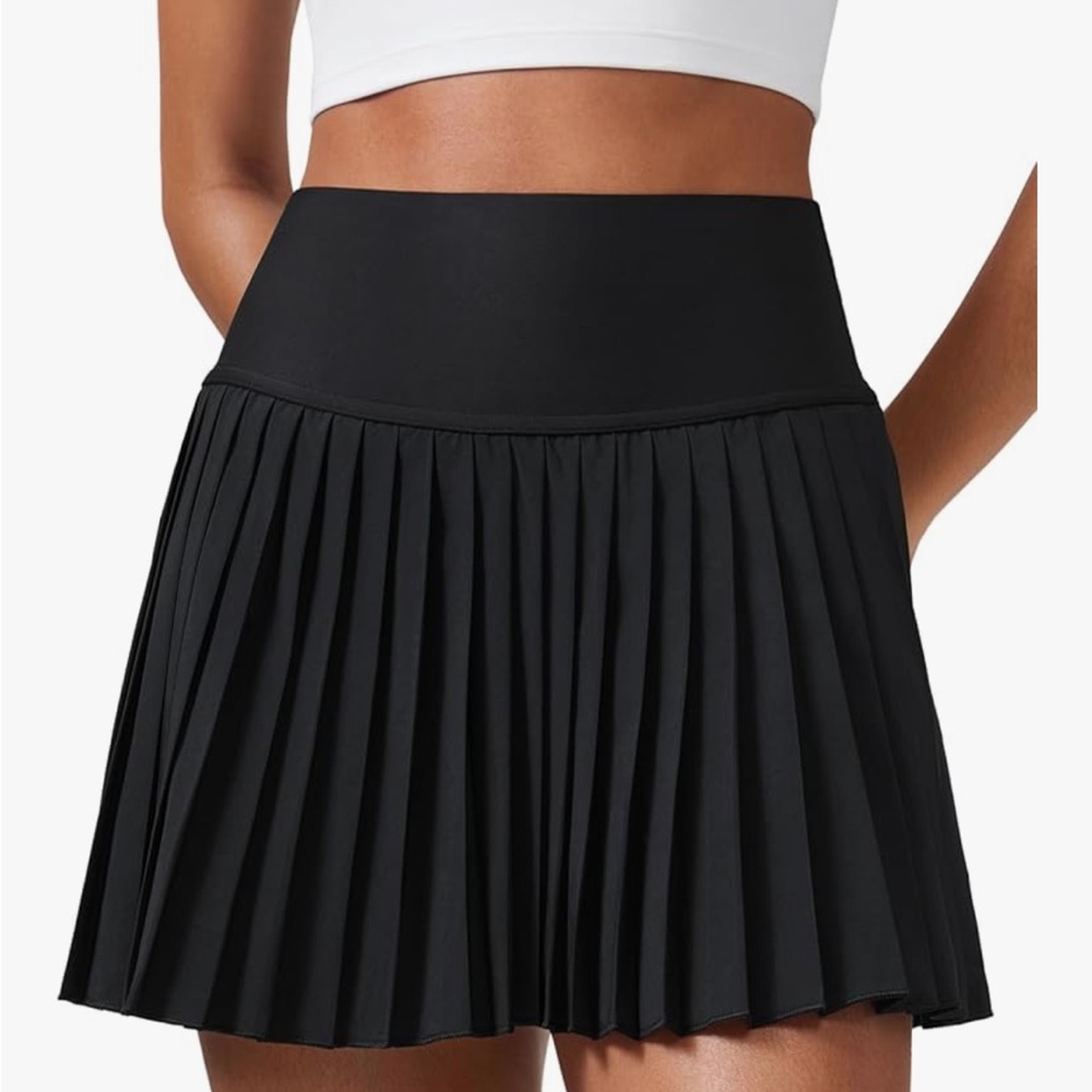 CRZ YOGA Women's High Waisted Pleated Tennis Skirt